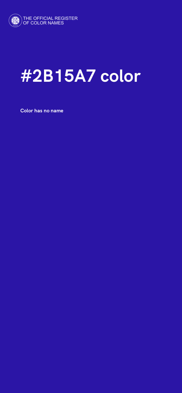 #2B15A7 color image
