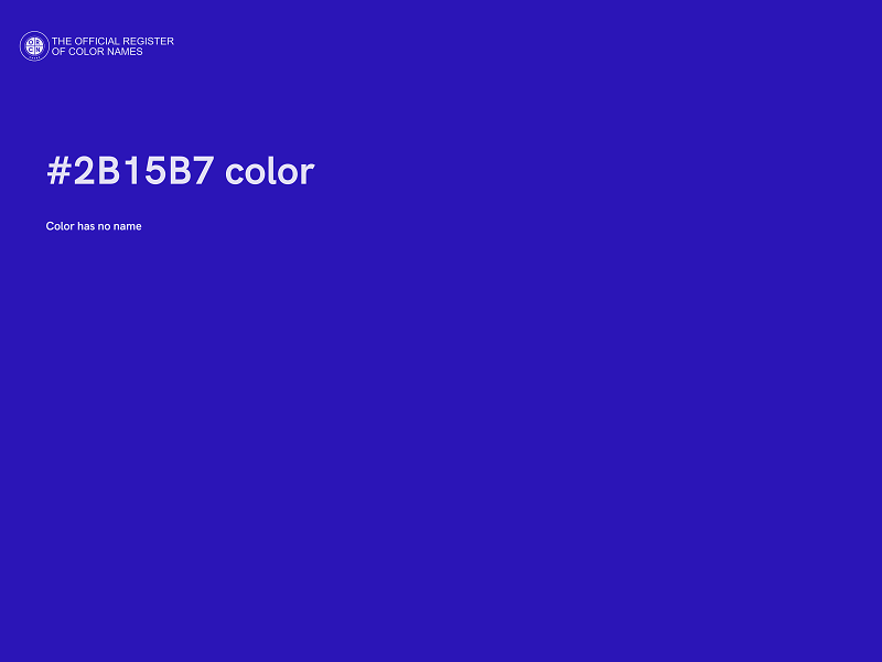 #2B15B7 color image