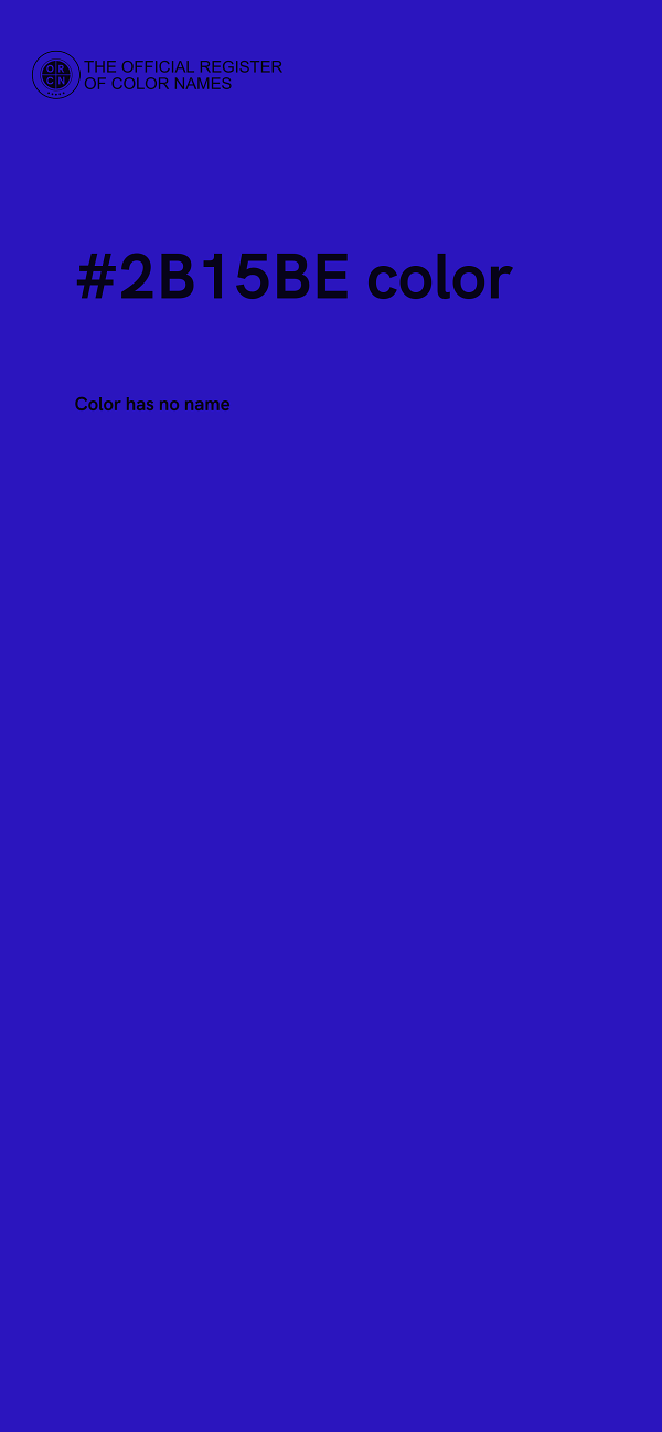 #2B15BE color image