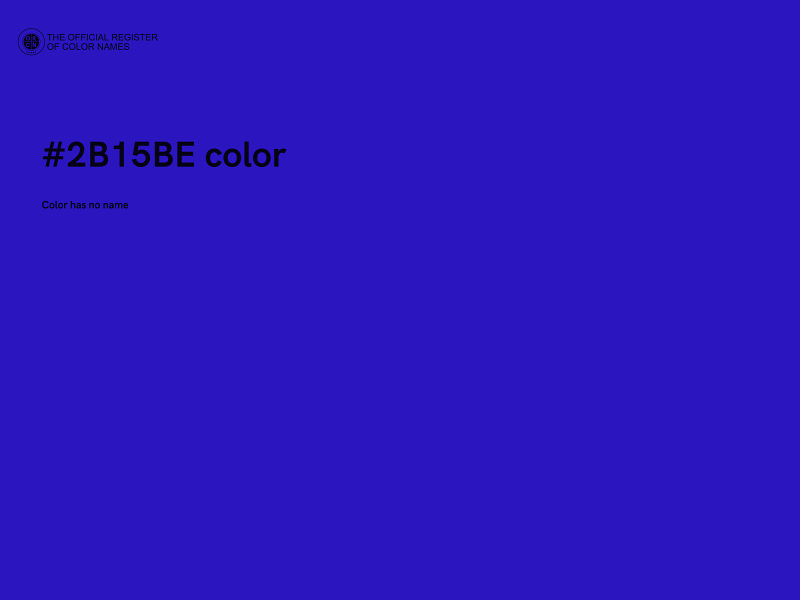 #2B15BE color image