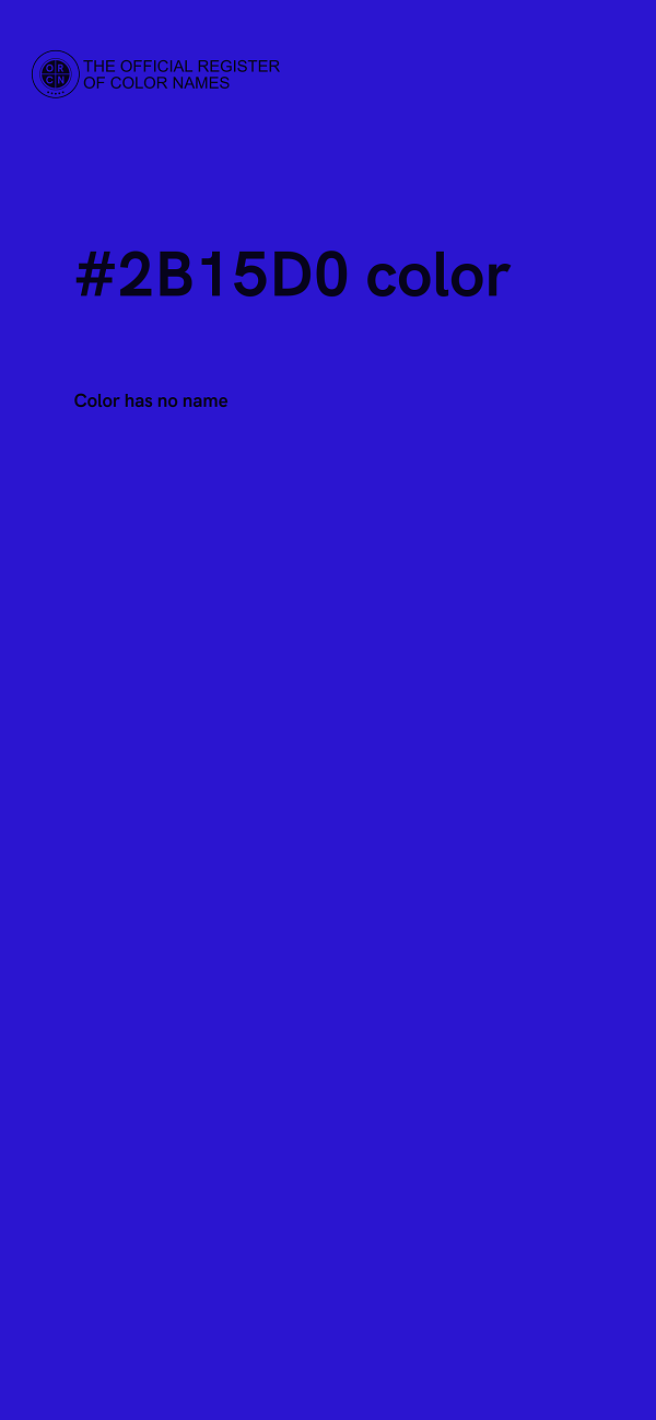 #2B15D0 color image