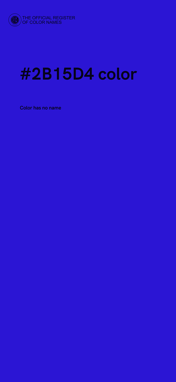 #2B15D4 color image
