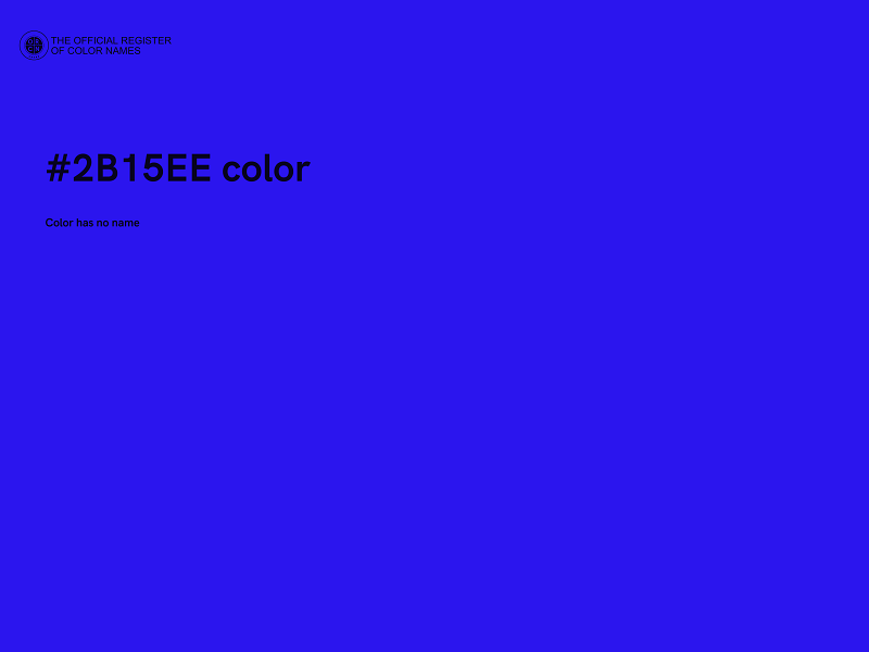 #2B15EE color image