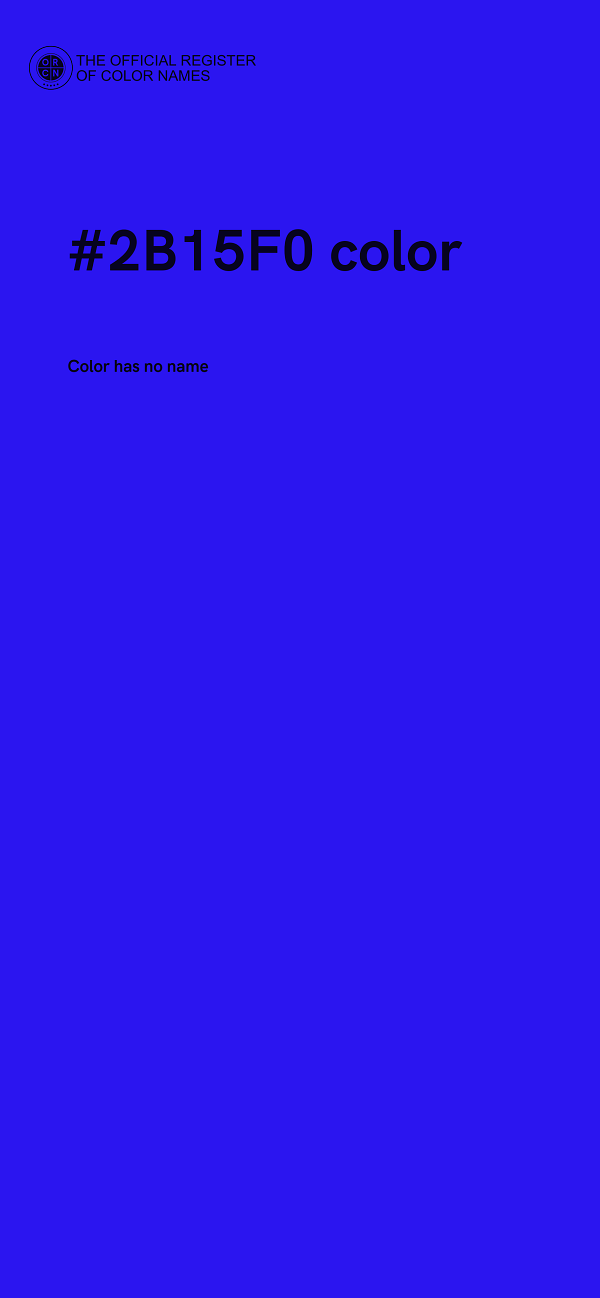 #2B15F0 color image