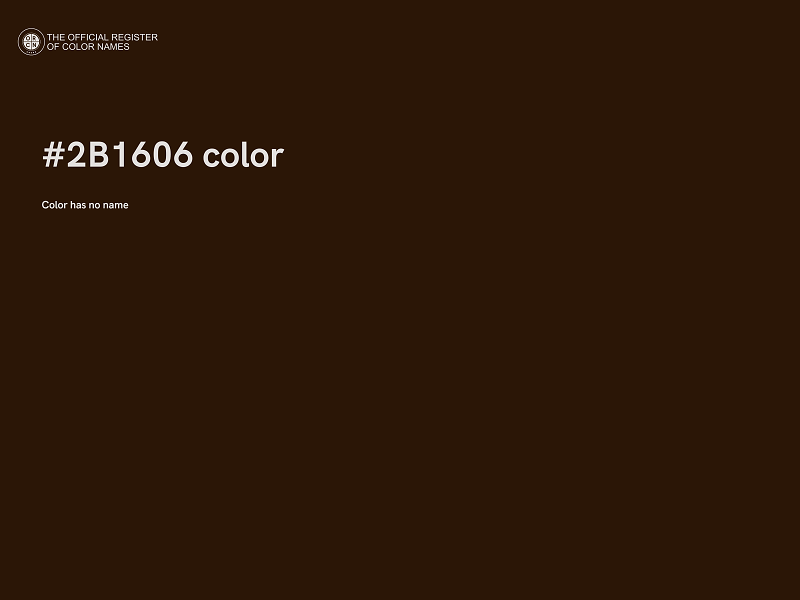 #2B1606 color image