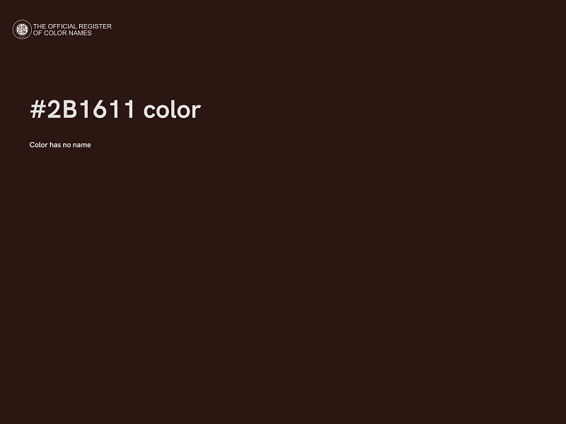 #2B1611 color image
