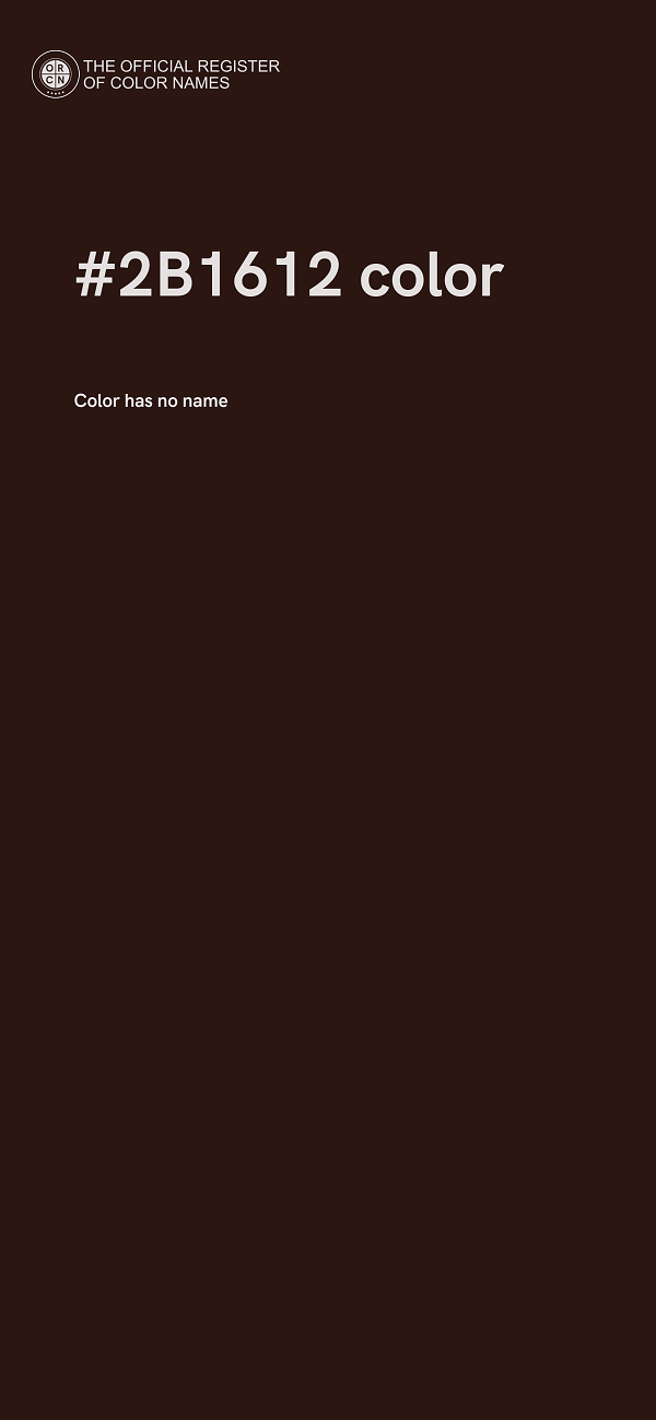 #2B1612 color image