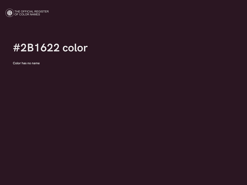 #2B1622 color image