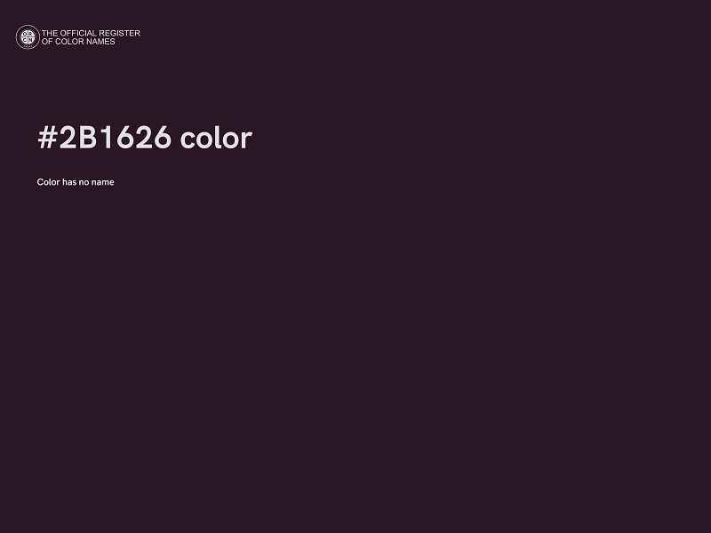 #2B1626 color image