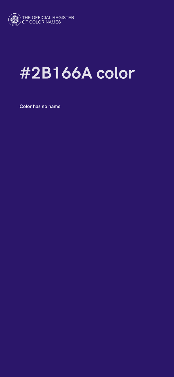 #2B166A color image