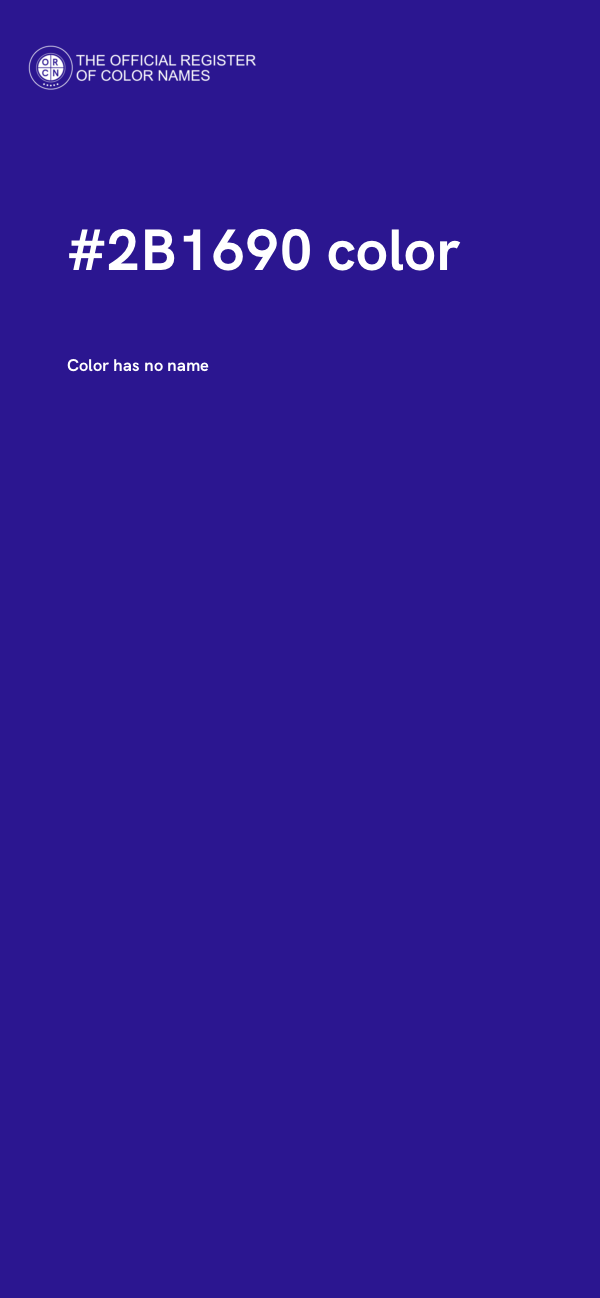 #2B1690 color image