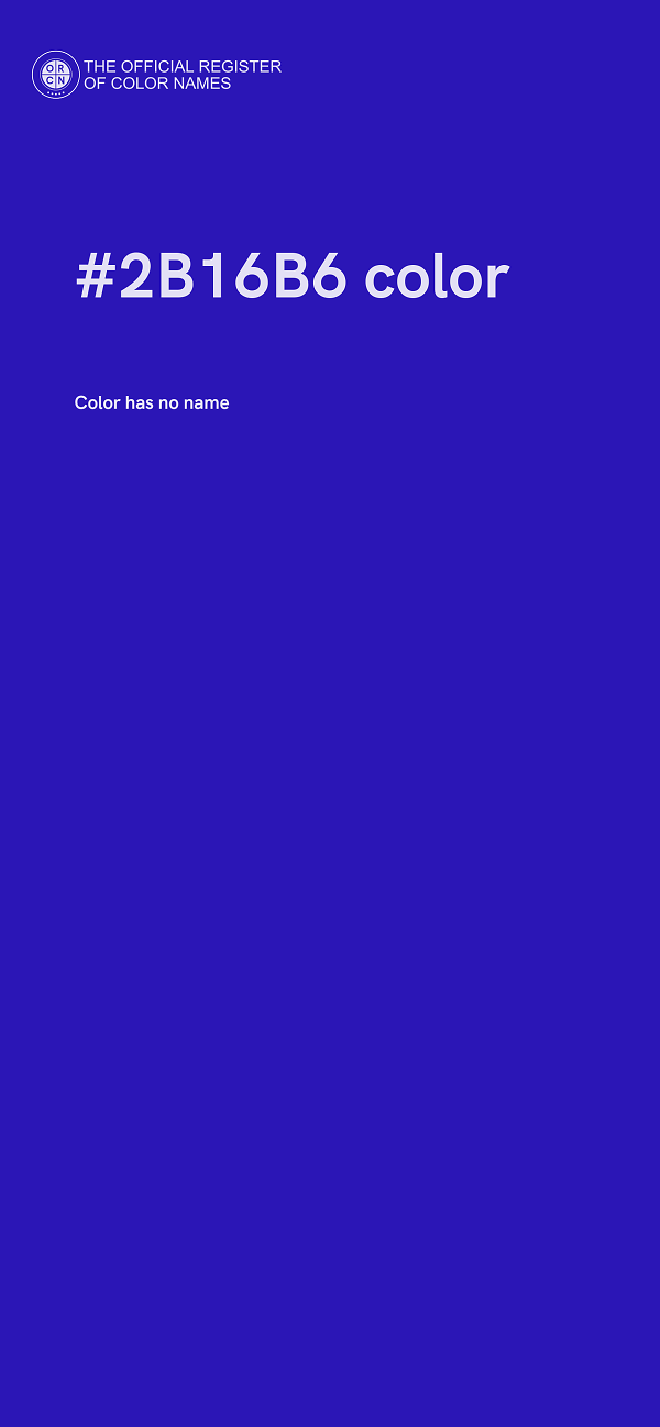 #2B16B6 color image