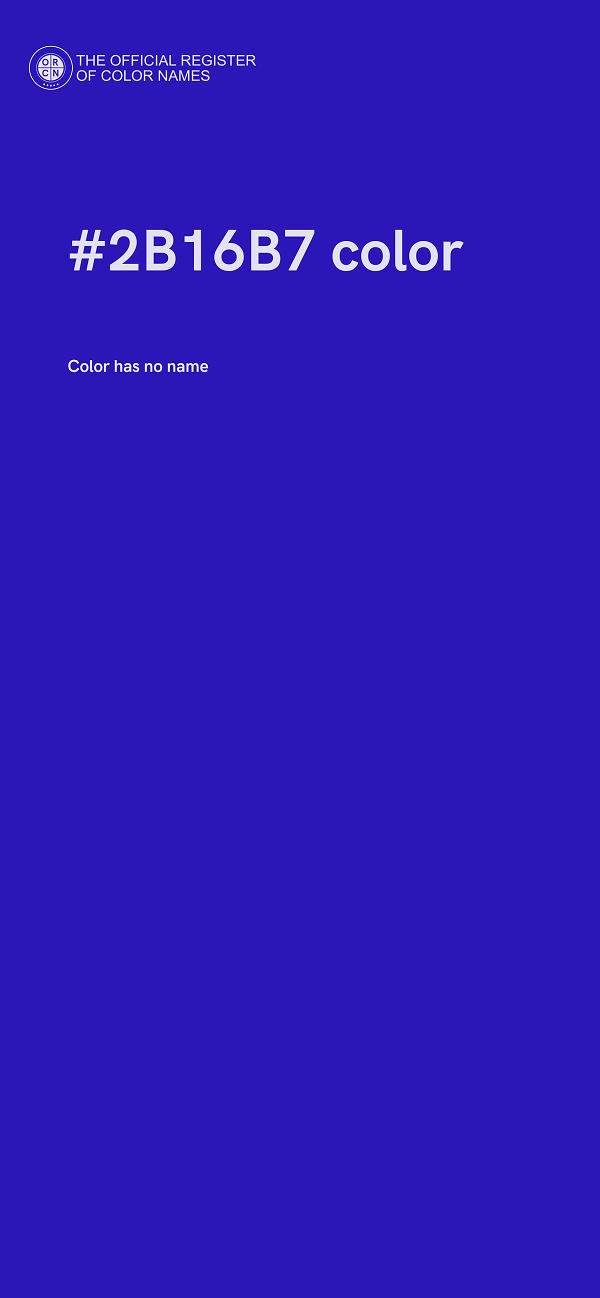 #2B16B7 color image