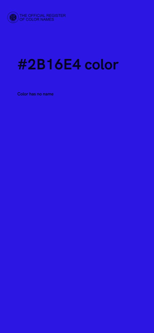 #2B16E4 color image