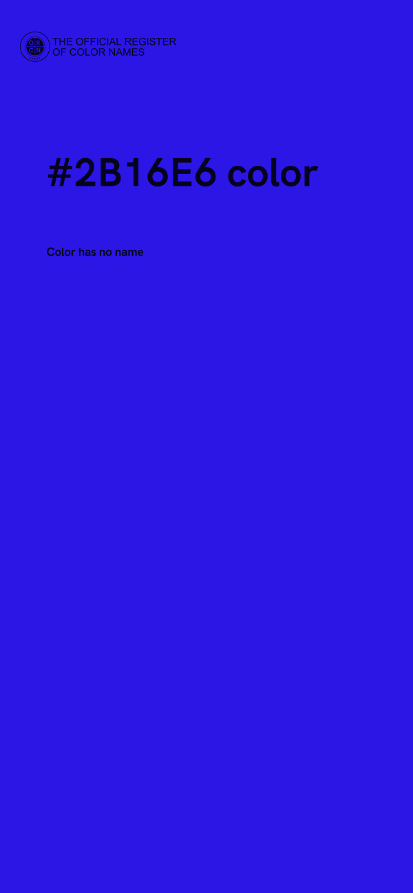 #2B16E6 color image