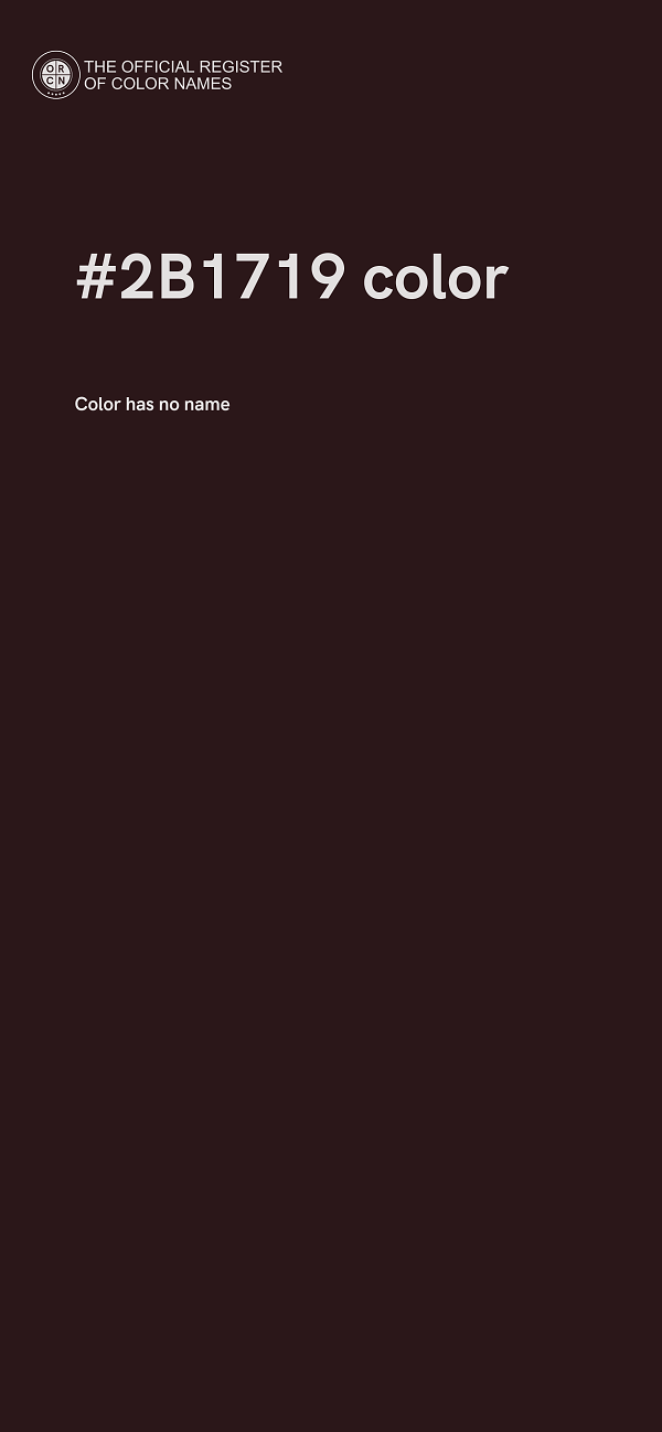 #2B1719 color image