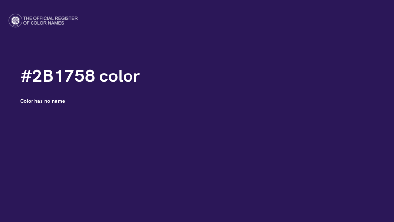 #2B1758 color image