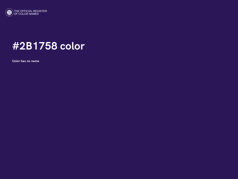 #2B1758 color image