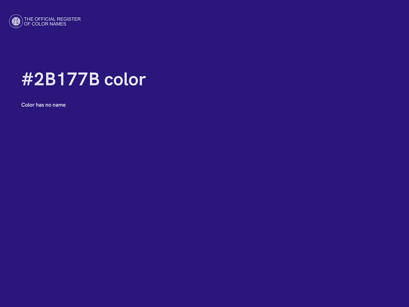 #2B177B color image