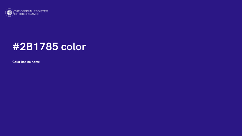 #2B1785 color image