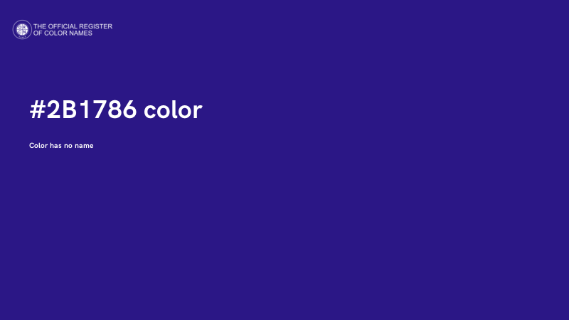 #2B1786 color image