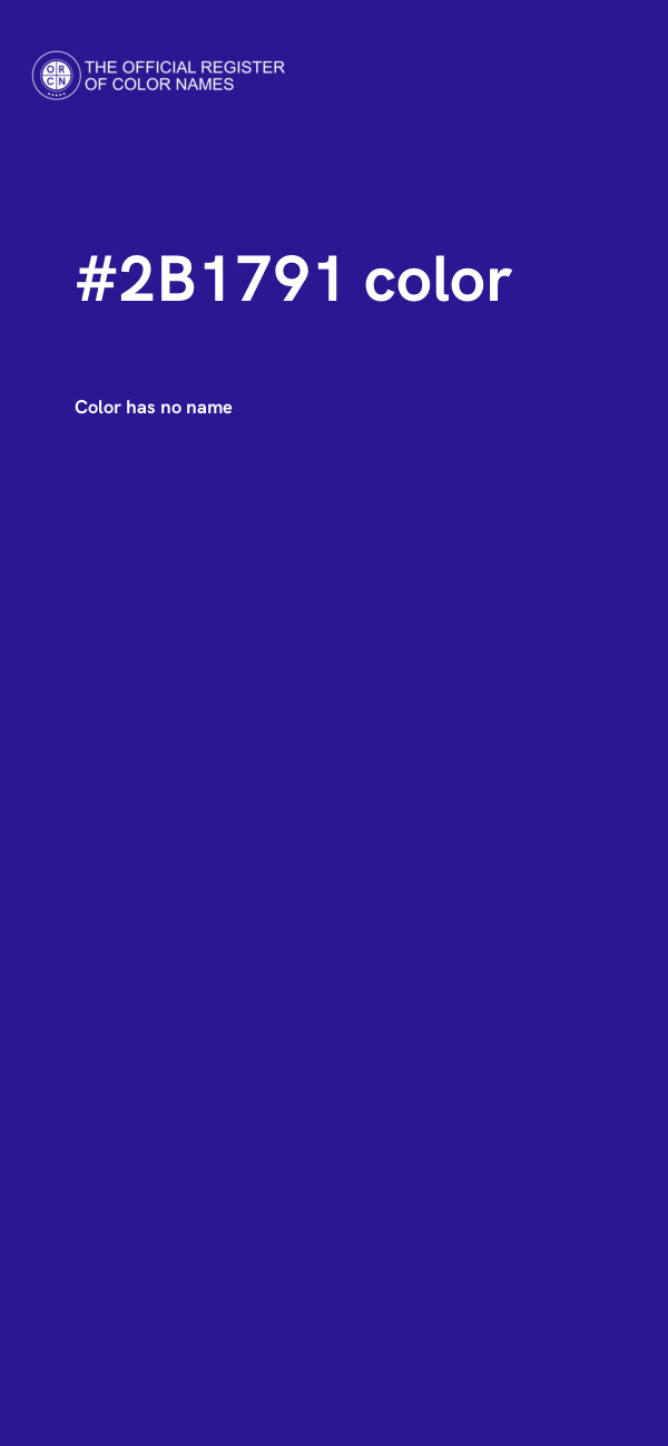 #2B1791 color image