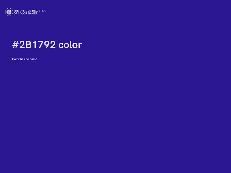 #2B1792 color image