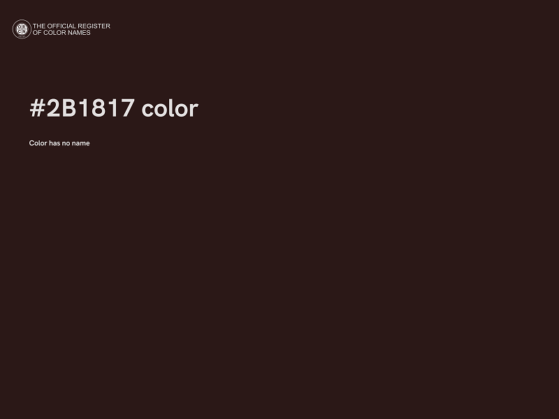 #2B1817 color image