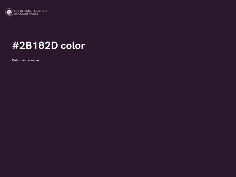 #2B182D color image