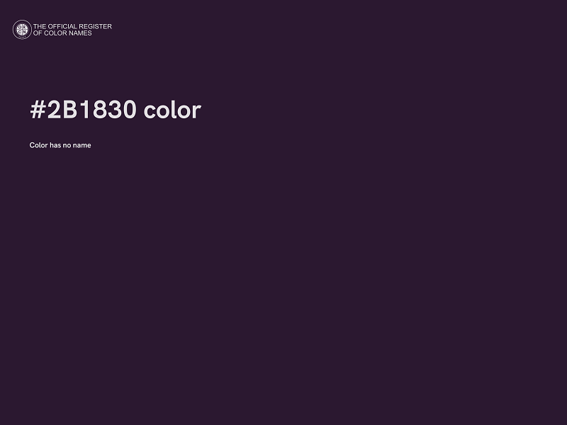 #2B1830 color image