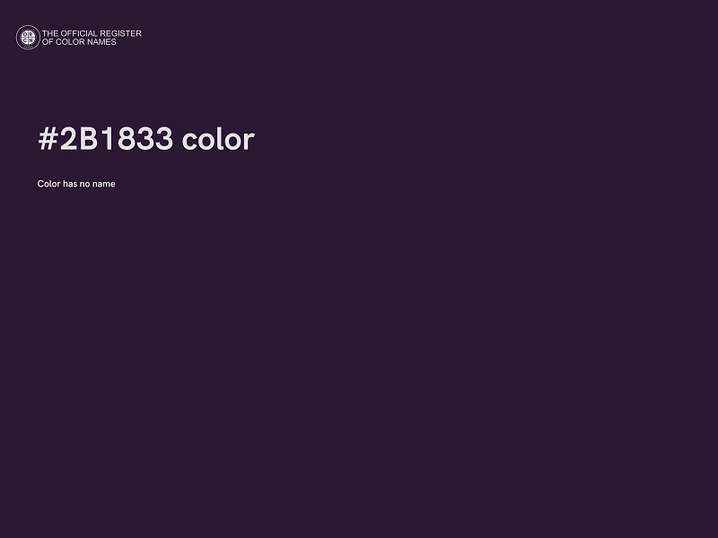 #2B1833 color image