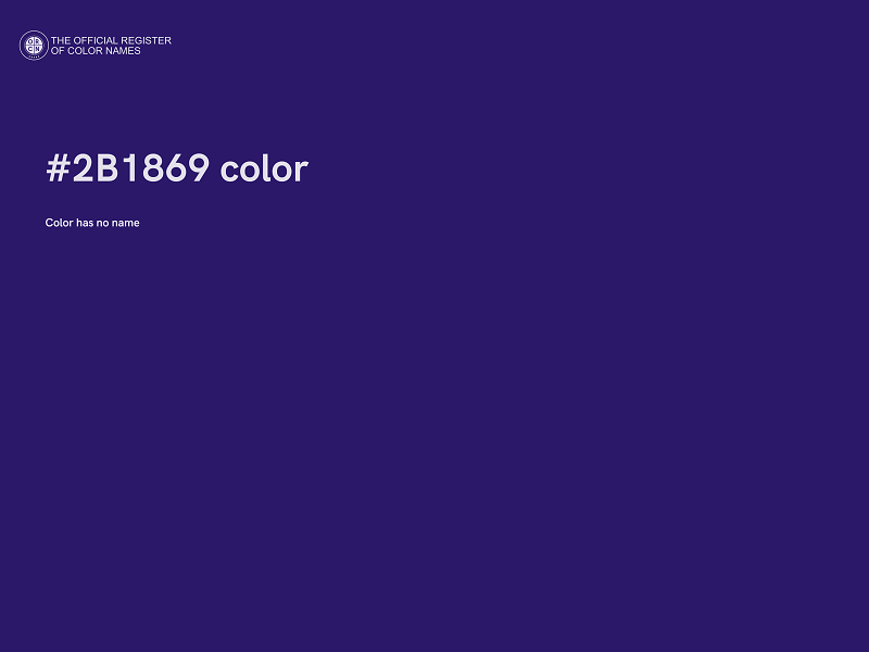 #2B1869 color image