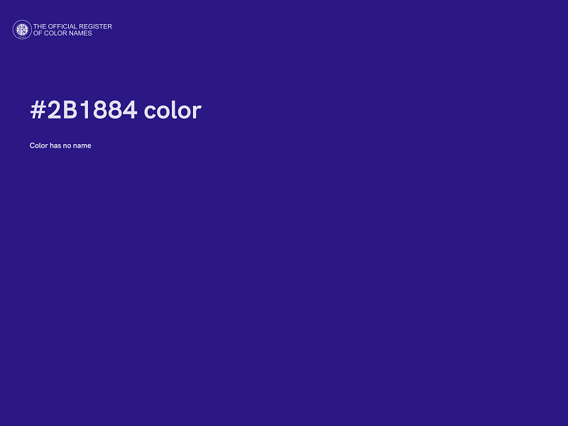 #2B1884 color image