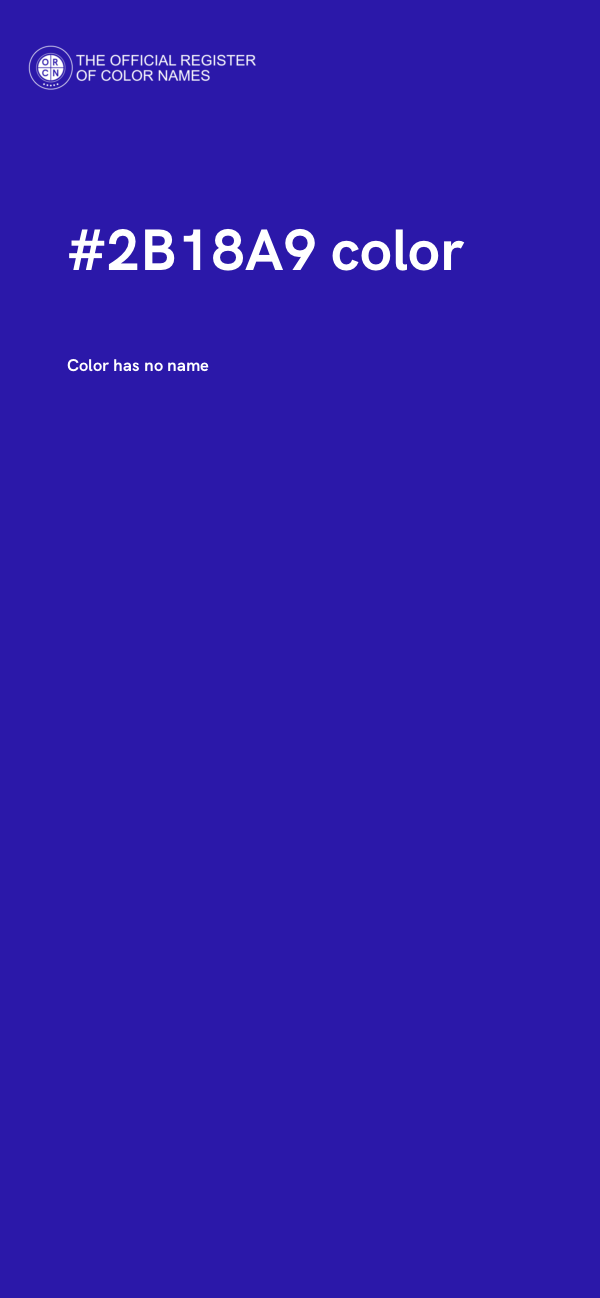 #2B18A9 color image