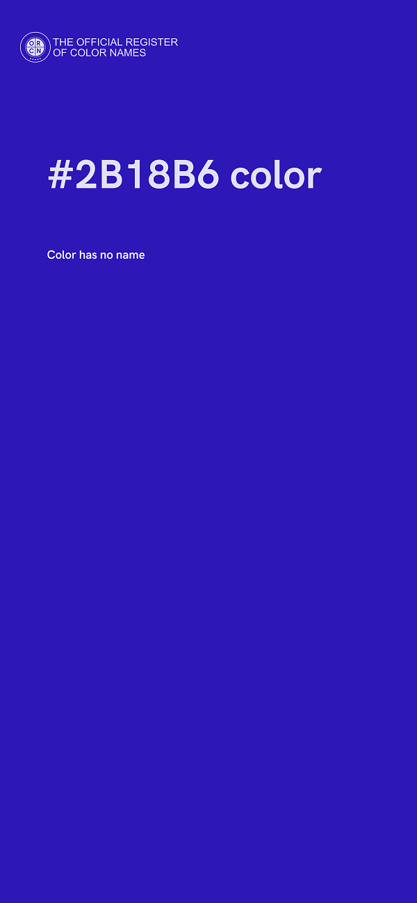 #2B18B6 color image