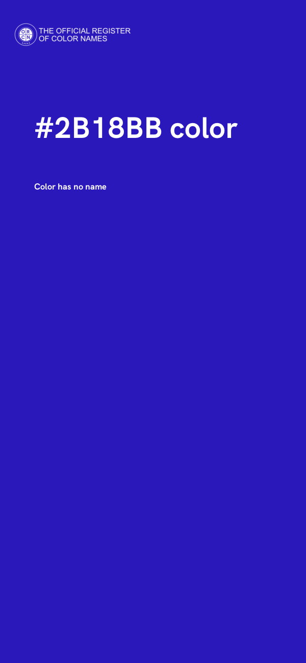 #2B18BB color image