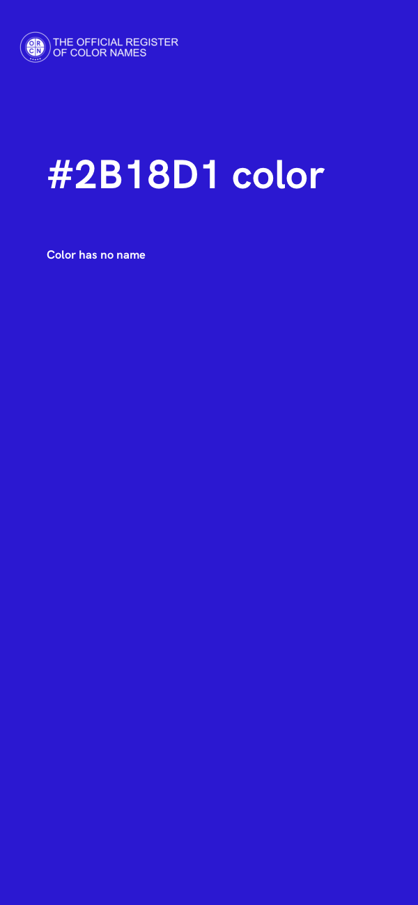 #2B18D1 color image