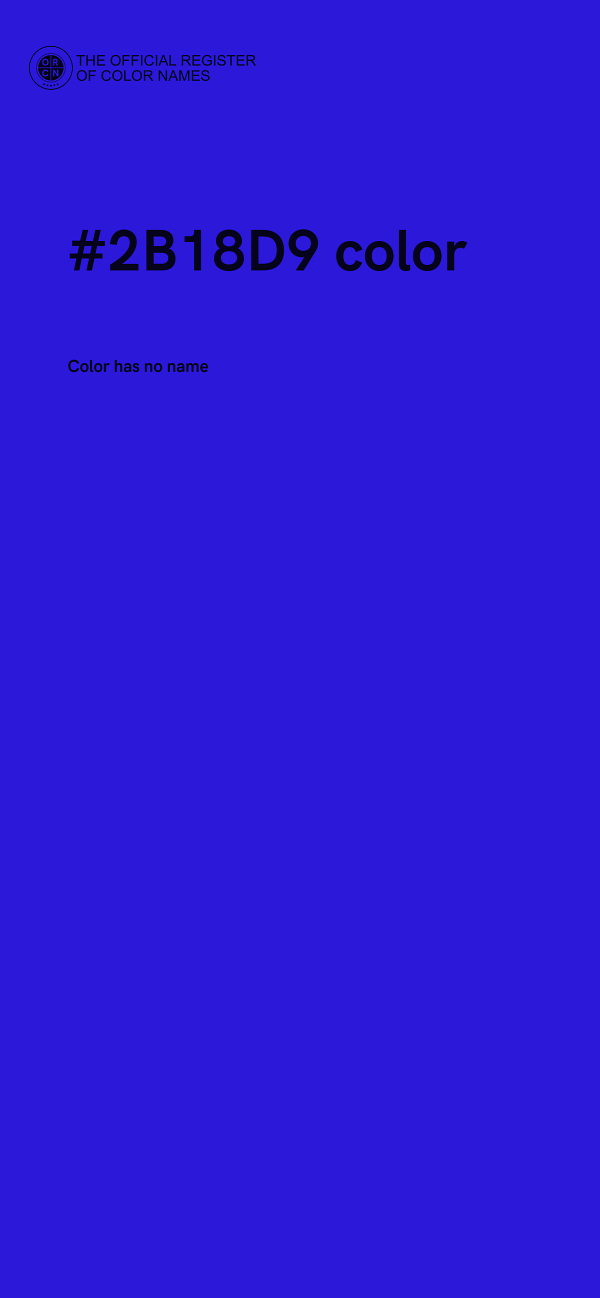 #2B18D9 color image