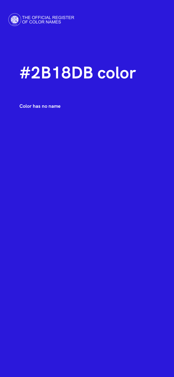 #2B18DB color image