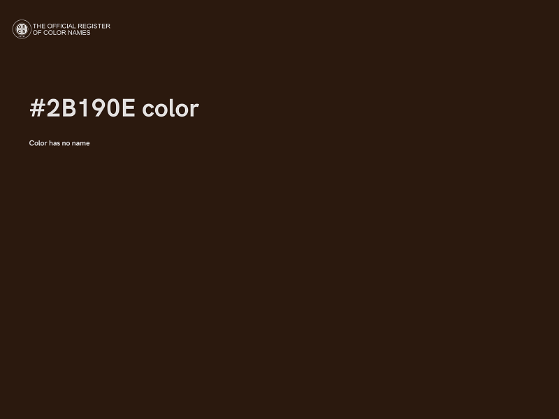 #2B190E color image