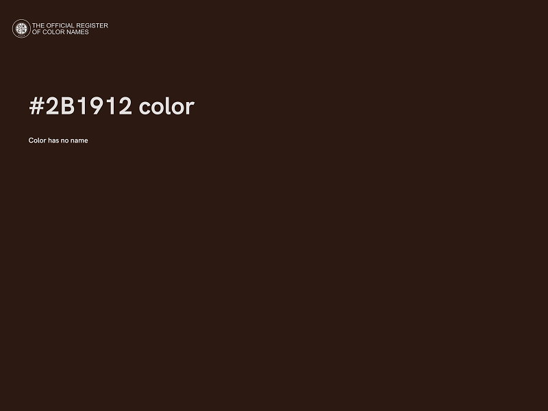 #2B1912 color image