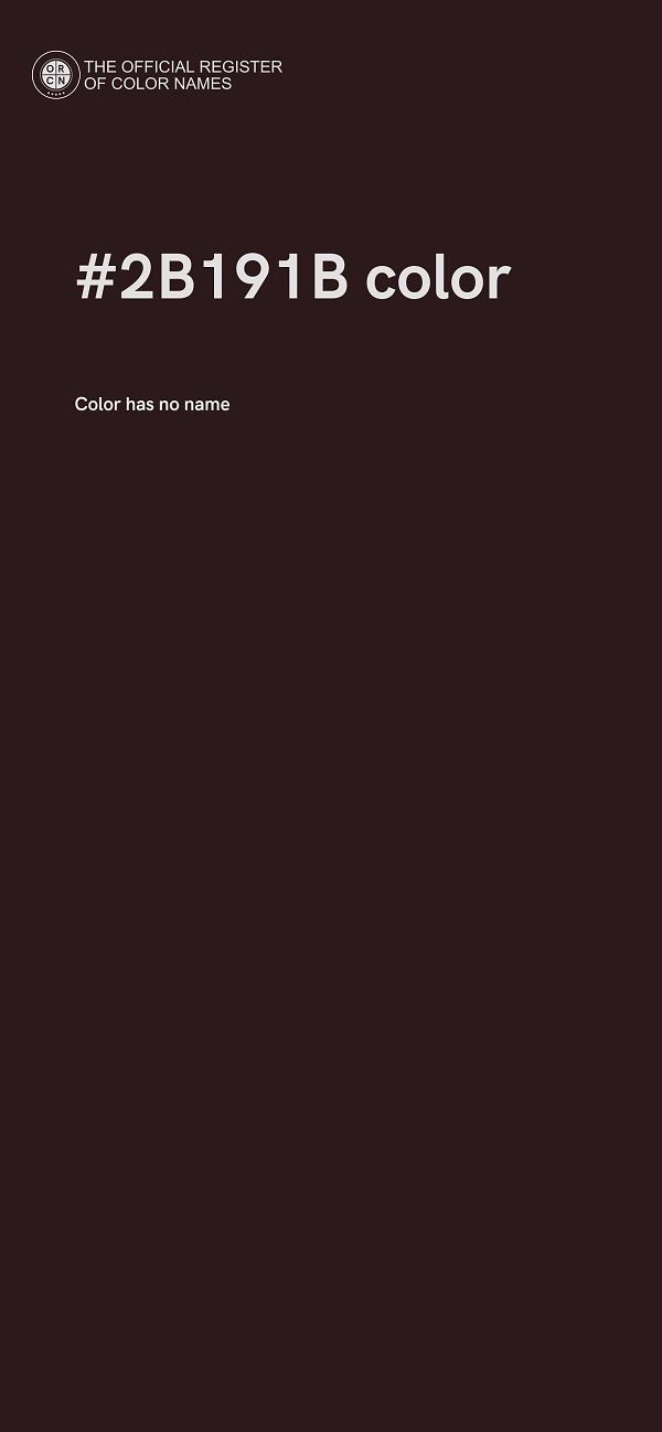 #2B191B color image