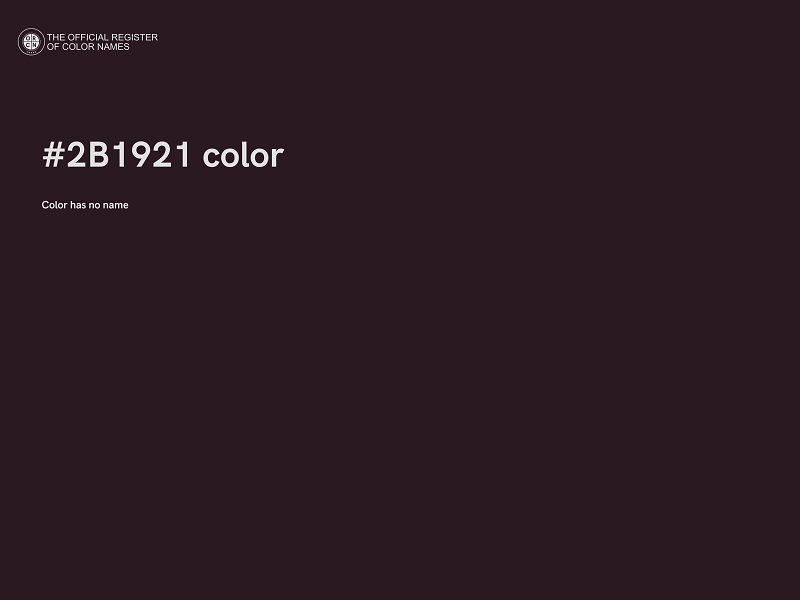 #2B1921 color image