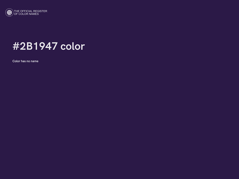 #2B1947 color image