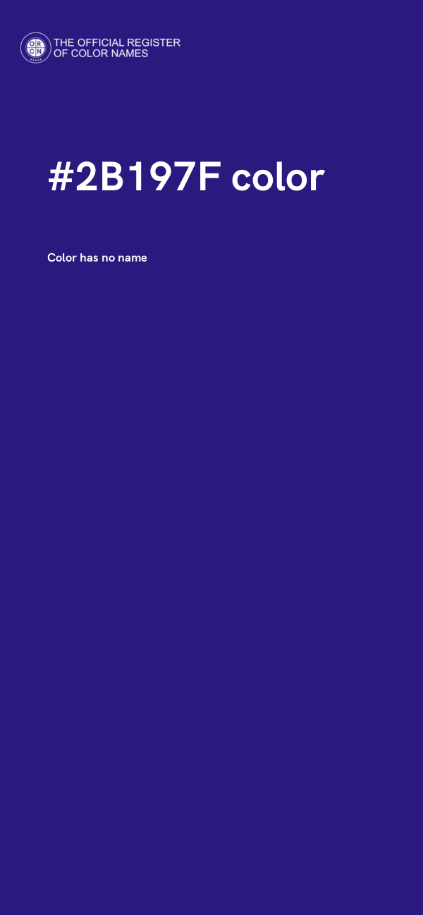 #2B197F color image