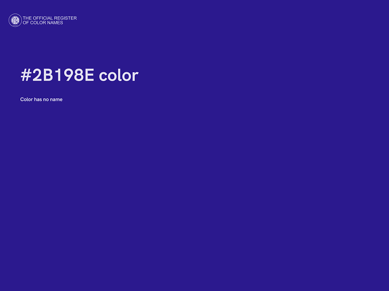 #2B198E color image