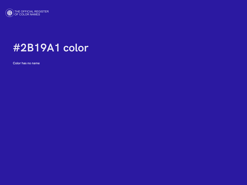 #2B19A1 color image