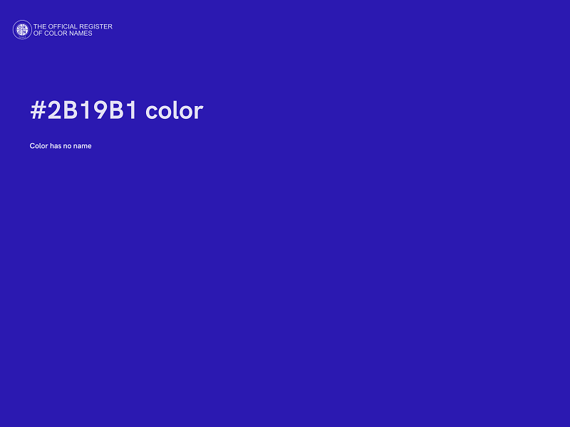 #2B19B1 color image