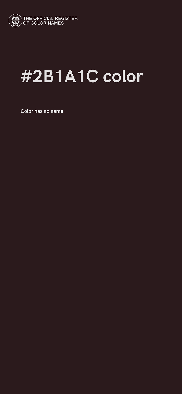 #2B1A1C color image