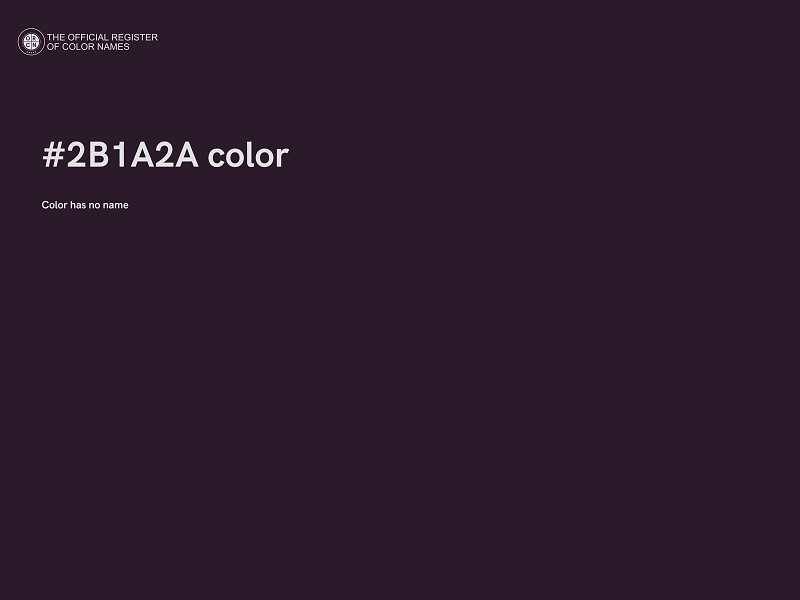 #2B1A2A color image